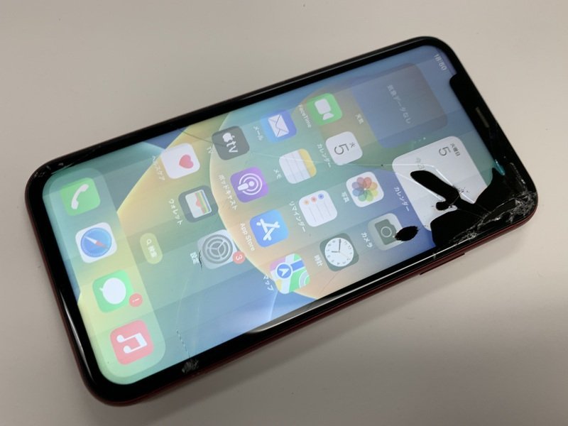 DR397 SIMフリー iPhone11 レッド 64GB ジャンク ロックOFF