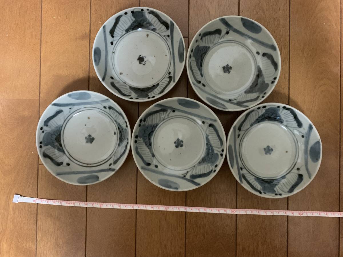 古伊万里 くらわんか　染付なます皿　5枚