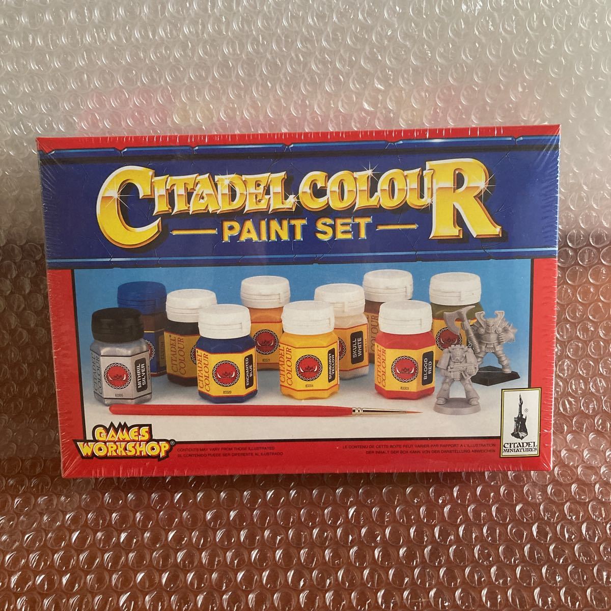 未開封【WAR HAMMER 】CITADEL COLOUR PAINT SET ミニチュア専用塗料　ミニチュア　筆付き　GAMES WORKSHOP 動作未確認　シュリンク付き　