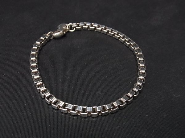 1円 ■美品■ TIFFANY＆Co ティファニー ベネチアンリンク SV925 チェーン ブレスレット アクセサリー シルバー系 AN6297