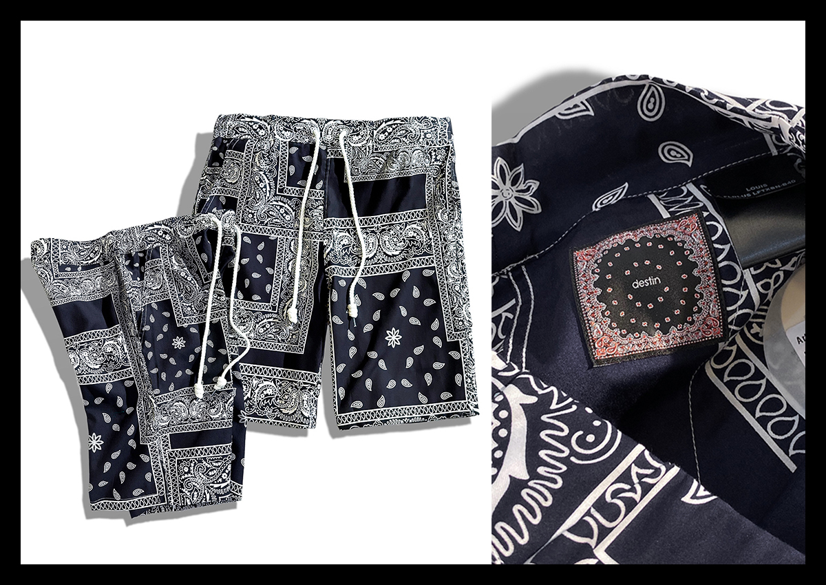 定価2.6万 デスティン destin 23SS春夏新作！リラクシーで洒脱なバンダナショーツ♪周囲と差がつくペイズリー柄ショートパンツ イタリア製