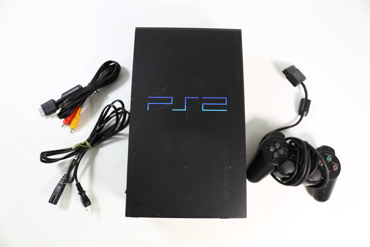 管090318/PlayStation2本体（SCPH-50000 NB/ミッドナイト・ブラック） PS2/動作確認済