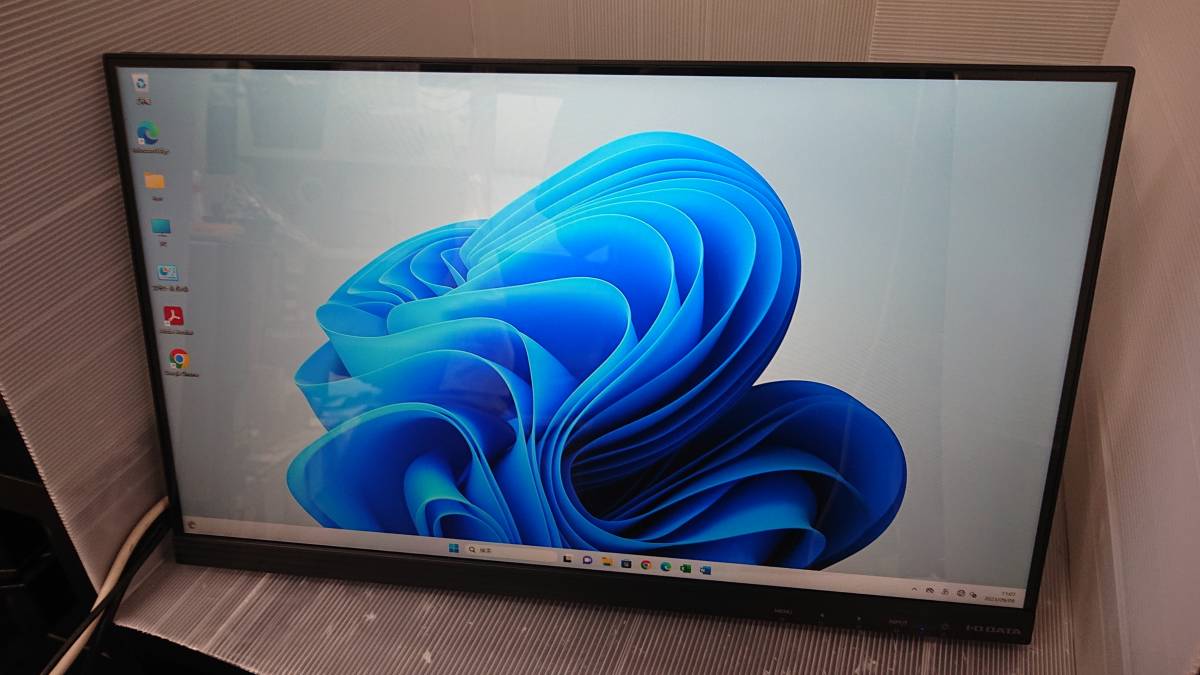 IODATA LCD-MF224FDB-T タッチ機能搭載　ワイド液晶モニター 21.5インチ フルHD（1920x1080）DVI、USB、電源ケーブルセット