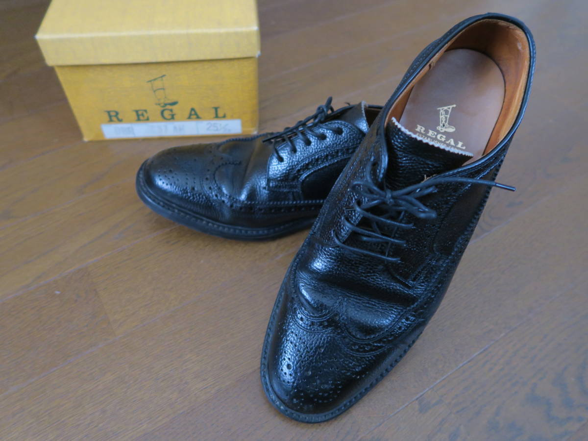 美品 REGAL リーガル ウィングチップ 黒 25.5cm