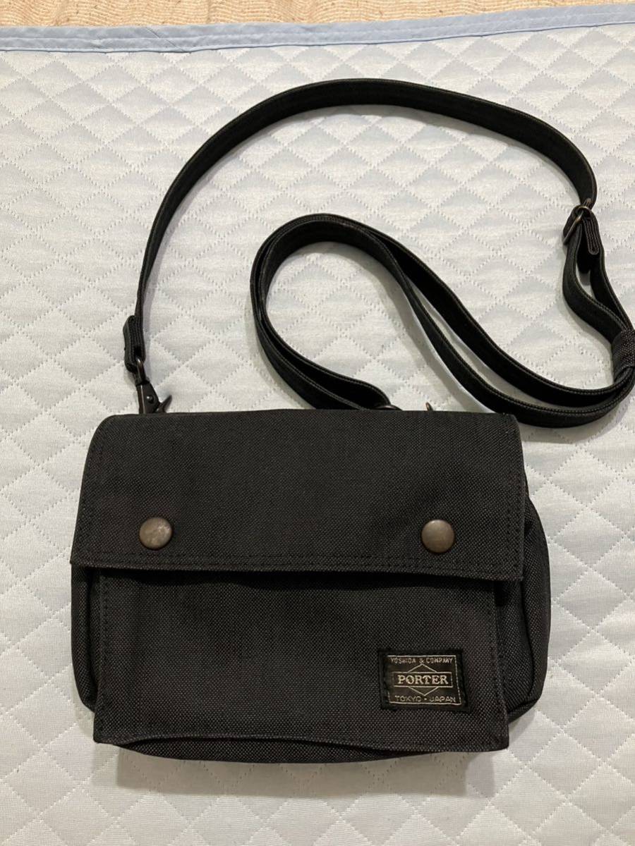 【美品】PORTER ショルダーバッグ ブラック 美品 吉田カバン PORTER ポーター ショルダーバッグ ブラック