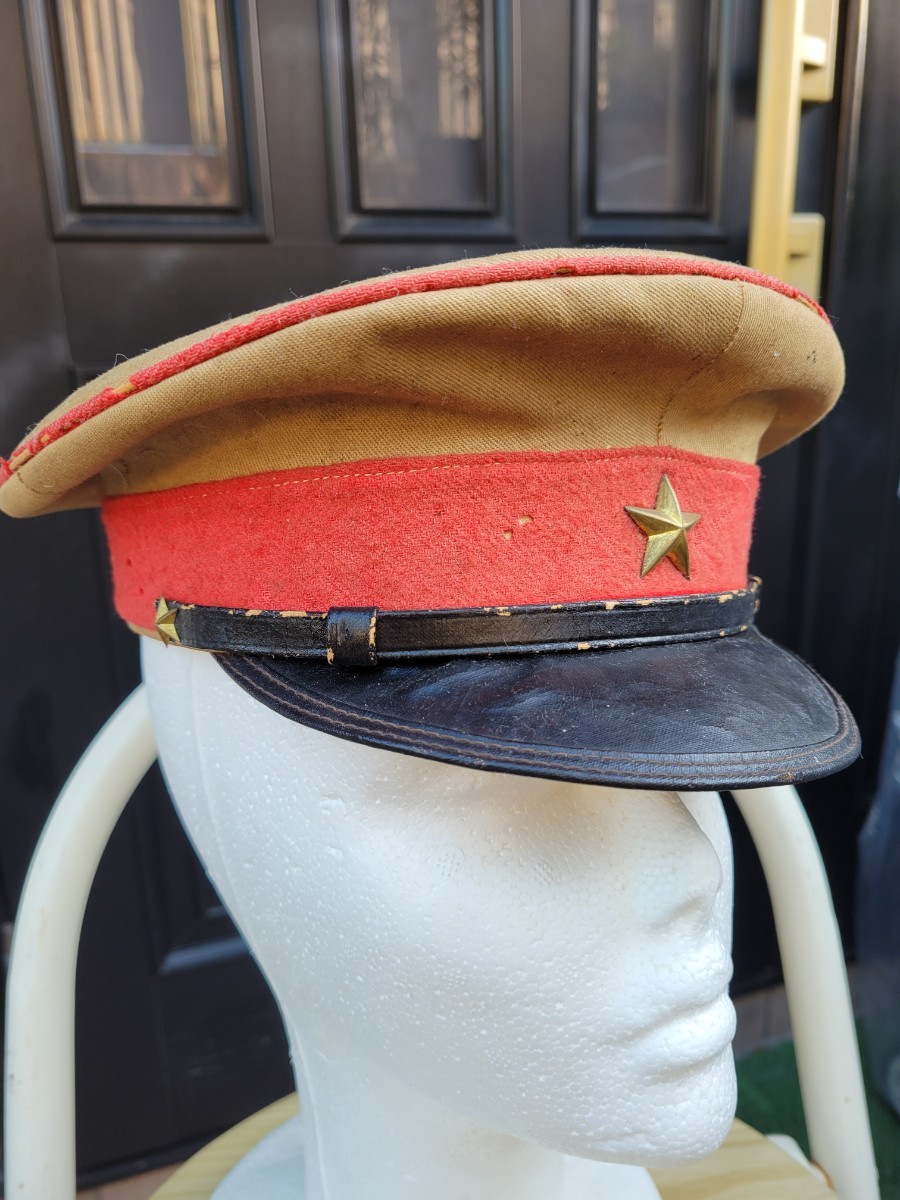実物 稀少 日本陸軍 明治期 将校用軍帽 (三八式・内装凝った刺繍あり 