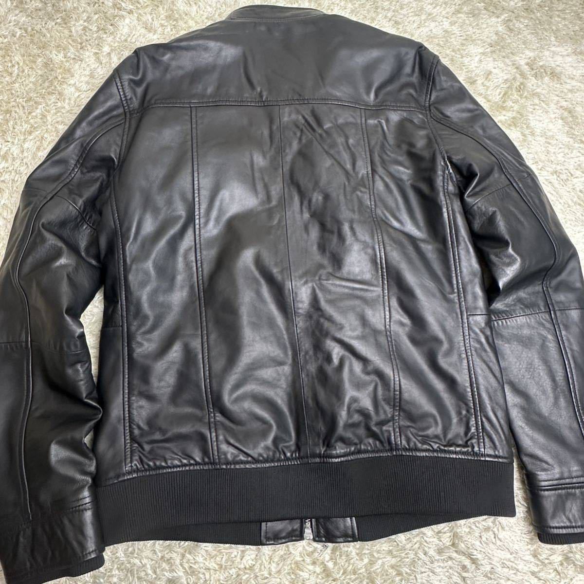 AKM】レザージャケット 希少XL！ ライダースジャケット 羊革 本革