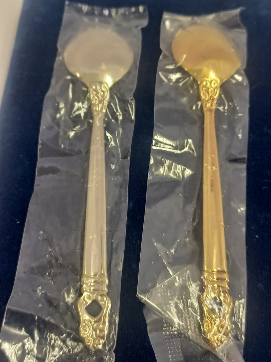 銀製スプーン 950 2本セット 銀製SILVER 950 純銀 ティースプーン