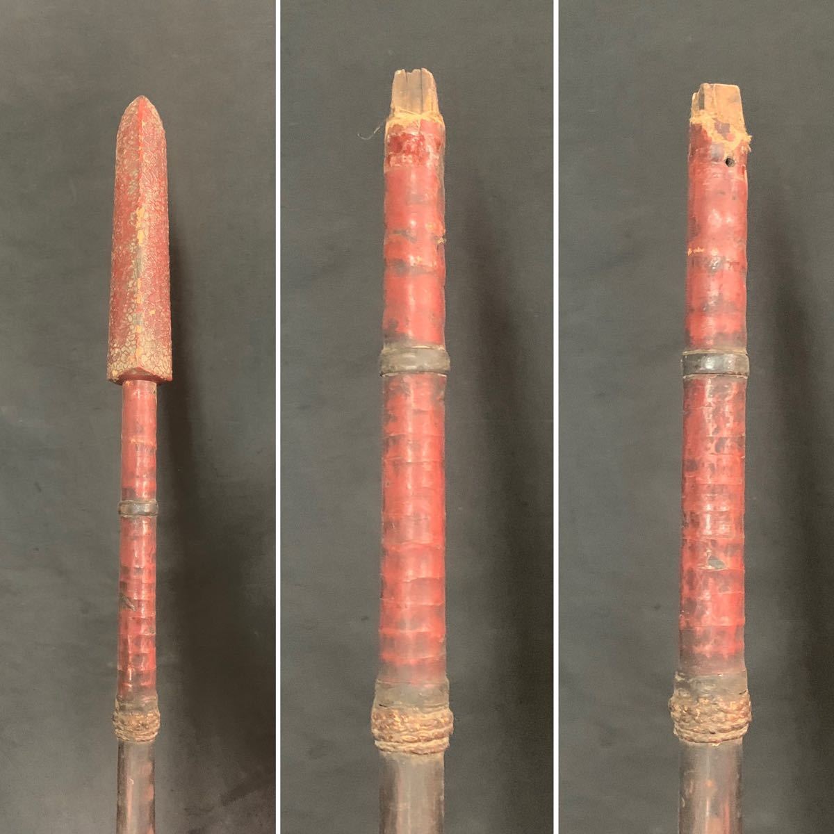 彪22o） 時代 槍 柄 鞘 拵 装具 全長197㎝ （0911R05090219