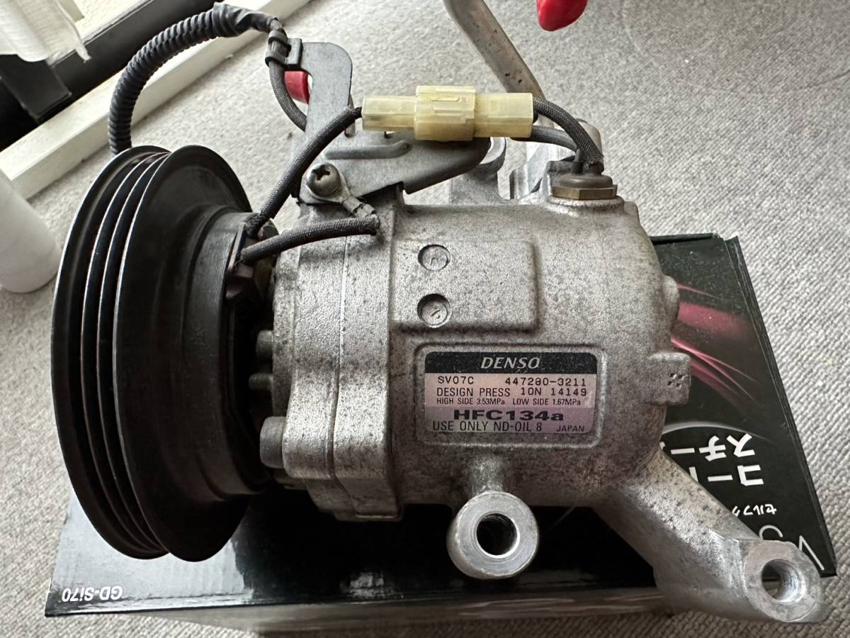 タント L375S エアコンコンプレッサー 後期 エアコン ダイハツ AC 