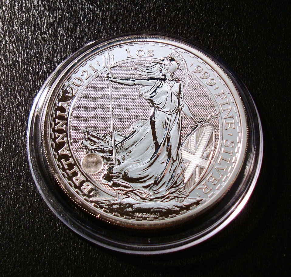 ☆１円 イギリス 2021年 ブリタニア 2ポンド銀貨 / 1オンス 未使用 ロール出し