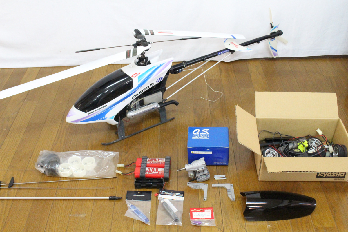 ト石】京商 キャリバー 5 エンジンRC ヘリコプター エンジン 全長約