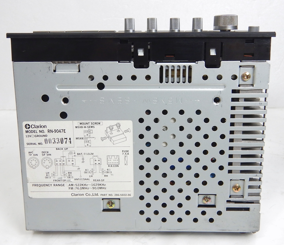 Clarion クラリオン 旧車 PN-8057M カセットテープ デッキ /RN-9047E