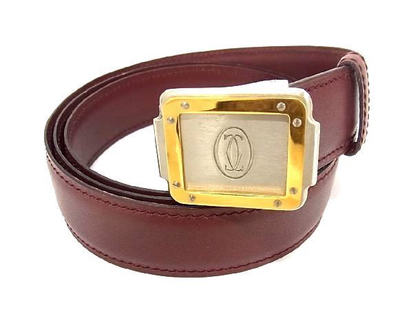 1円 □美品□ Cartier カルティエ マストライン レザーベルト メンズ