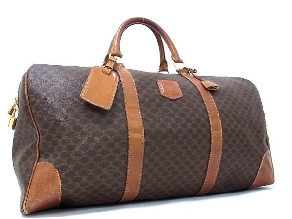 1円 CELINE セリーヌ PVC×レザー マカダム柄 PVC×レザー ハンドバッグ