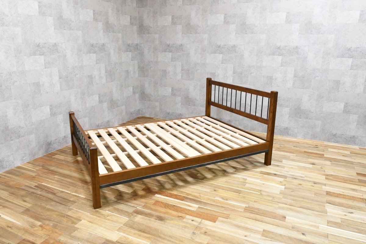 PB3IK1b 展示品 アクメファニチャー ACME Furniture グランドビュー GRANDVIEW ダブルサイズ ベッドフレーム エノキ材 アイアン 北欧モダン