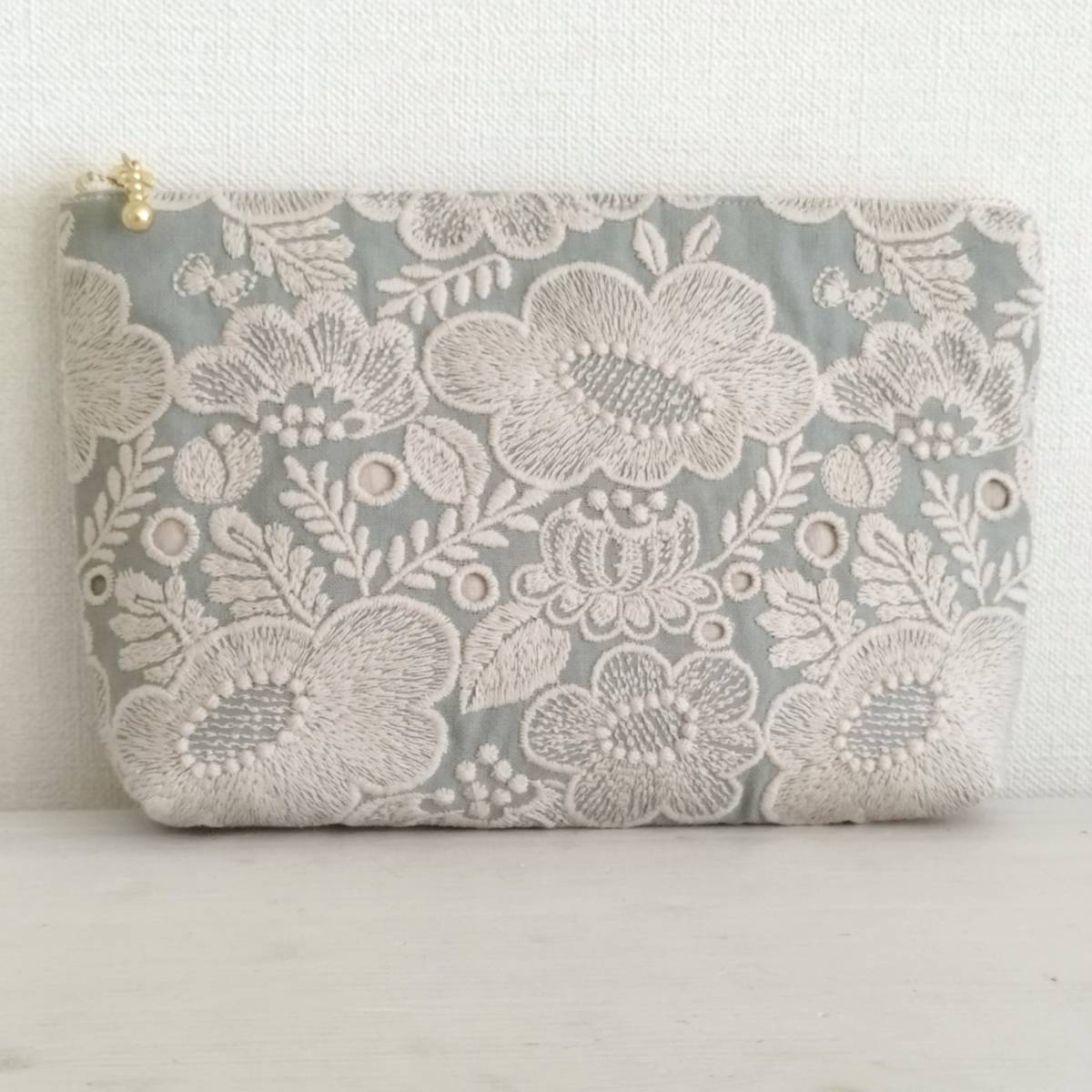 ハンドメイド☆ミナペルホネン*smile flower*mermaid*ポーチ*通帳