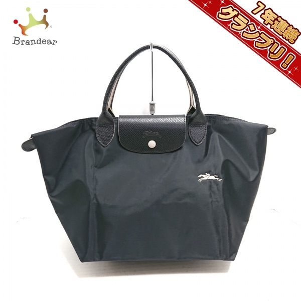 ロンシャン LONGCHAMP ハンドバッグ ル・プリアージュクラブ ナイロン×レザー 黒 バッグ