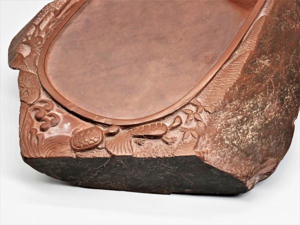⭕️紫雲石硯 名石 超大型硯 自然硯 佐藤幸雄 30cm超え 希少作品
