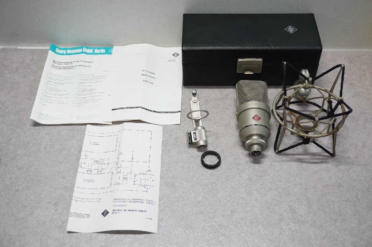 [SK][S669580] NEUMANN ノイマン TLM170i コンデンサーマイク ELECTORI正規 ショックマウントアダプター，ケース，ブラケット付き