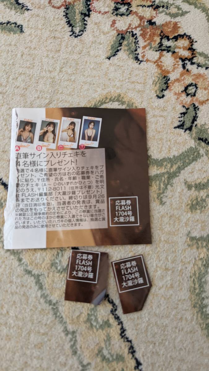 FLASH 村島未悠 サイン入りチェキ 蓬莱舞 直筆サイン入りチェキ 応募券