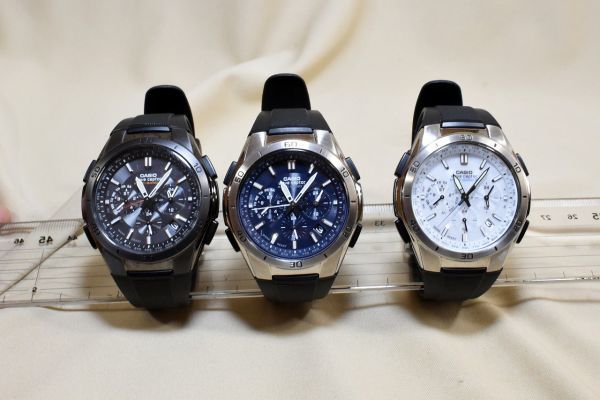 ◇CASIO/カシオ WVQ-M410 3個（3色）セット 電波時計 タフソーラー 中古品