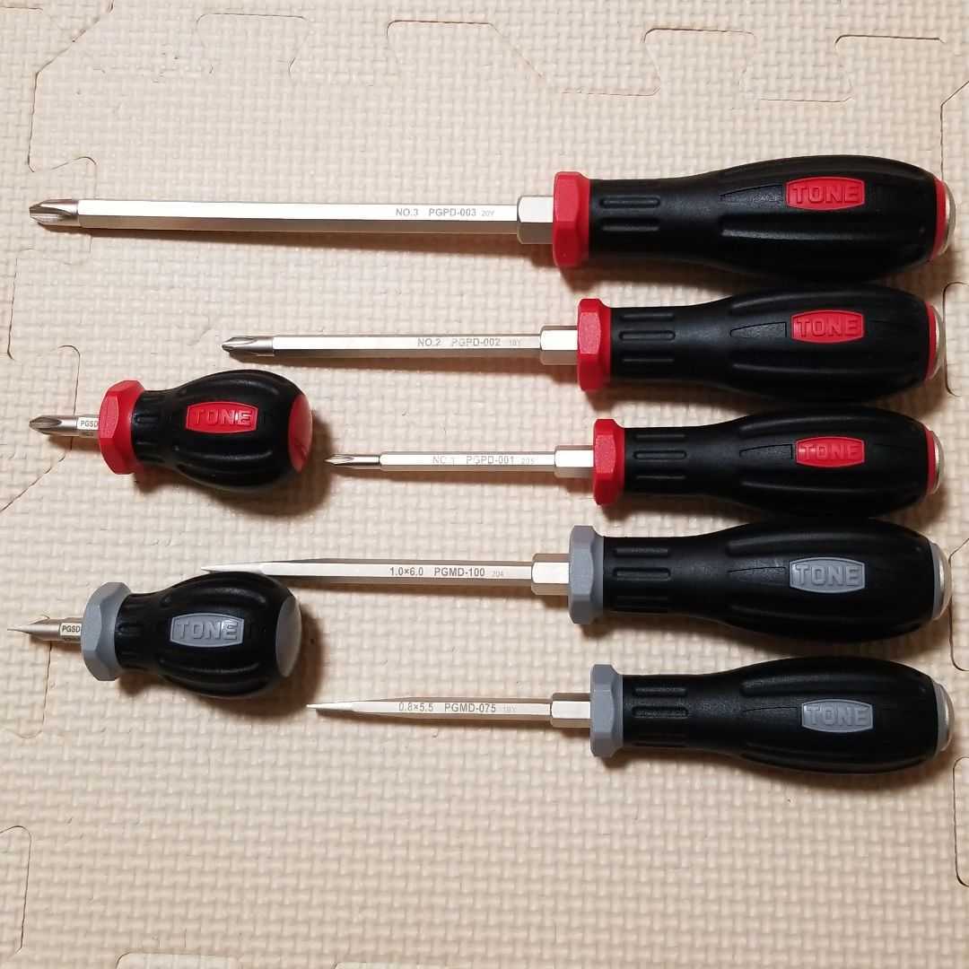 TONE トネ　パワーグリップドライバー　貫通ドライバー　7点　工具セット　新品