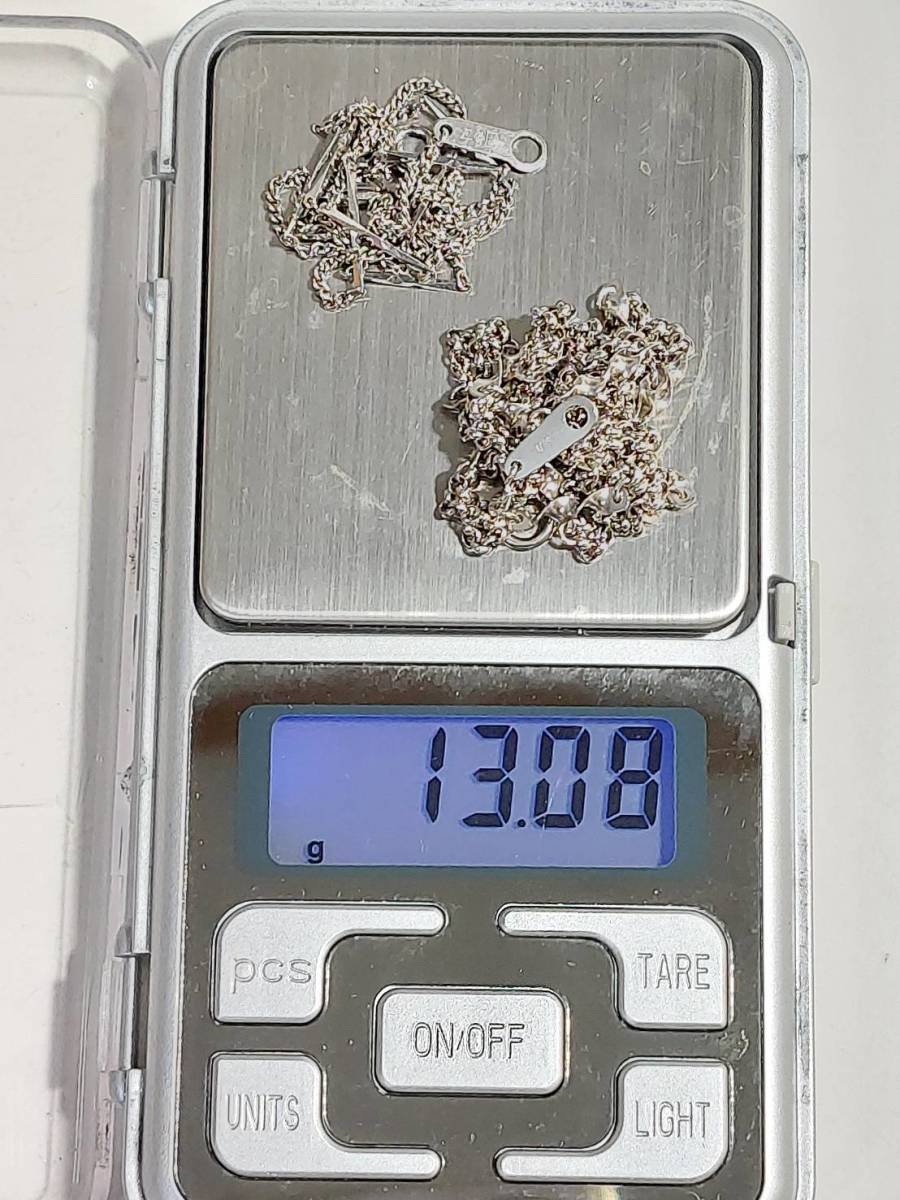 プラチナ/Pt850/ネックレス/国旗/徳力/総重量13ｇ/2本セット