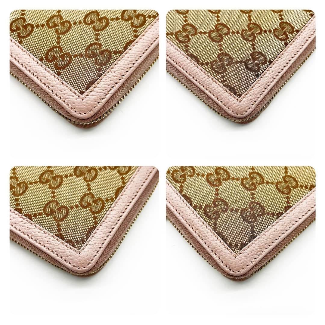 グッチ【美品】GUCCI 長財布 ラウンドファスナー GG柄 インター