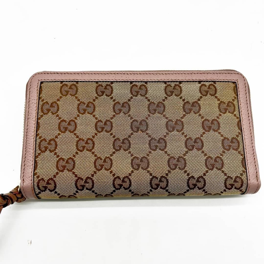 グッチ【美品】GUCCI 長財布 ラウンドファスナー GG柄 インター