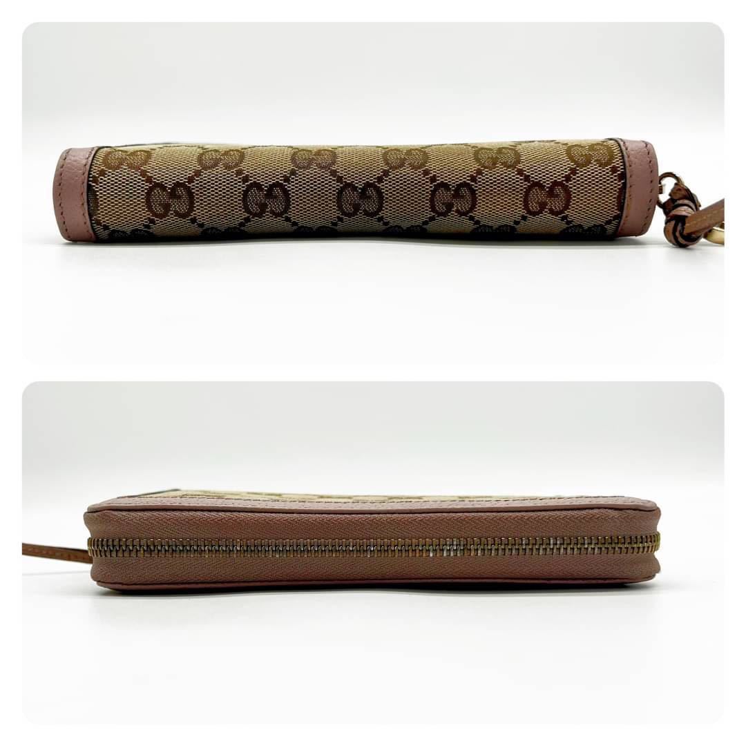 グッチ【美品】GUCCI 長財布 ラウンドファスナー GG柄 インター