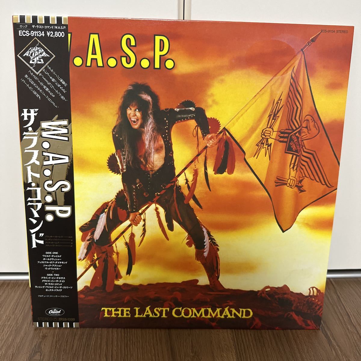 美盤稀少帯付LP!! W.A.S.P. ワスプ THE LAST COMMAND ザ・ラスト・コマンド ECS-91134 レコード 洋楽 HR ハードロック ライブ HM