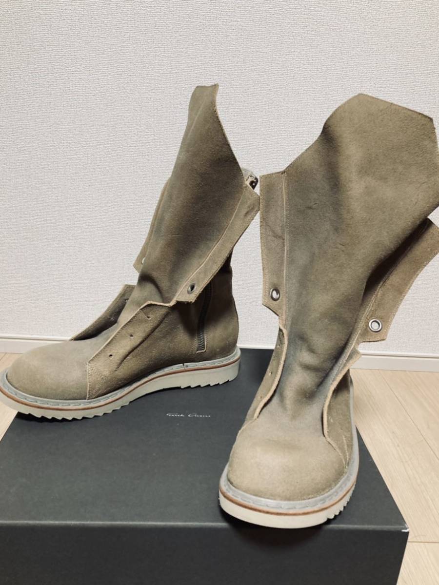 Rick Owens リックオウエンス 12SS スウェードレザーハイキングブーツ PEARL 42