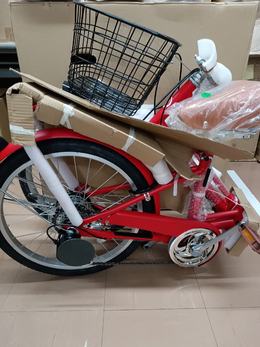 mirano 折りたたみ自転車 20インチ マットレッド TZ-206HD R2305-050