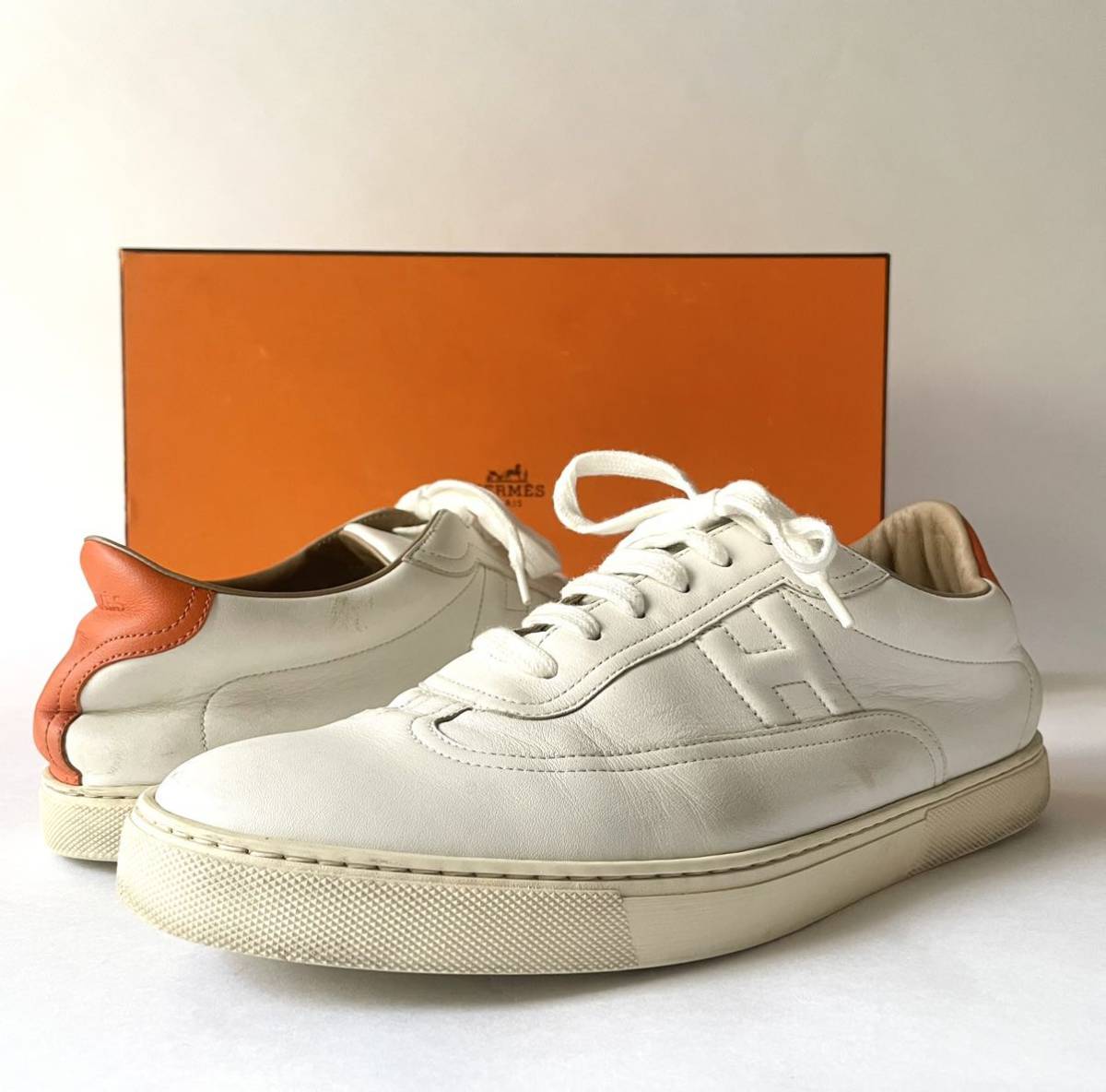 HERMES PARIS Quicker エルメス クイッカー スニーカー メンズ シューズ イタリア製 ハイブランド デザイナーズ 正規品