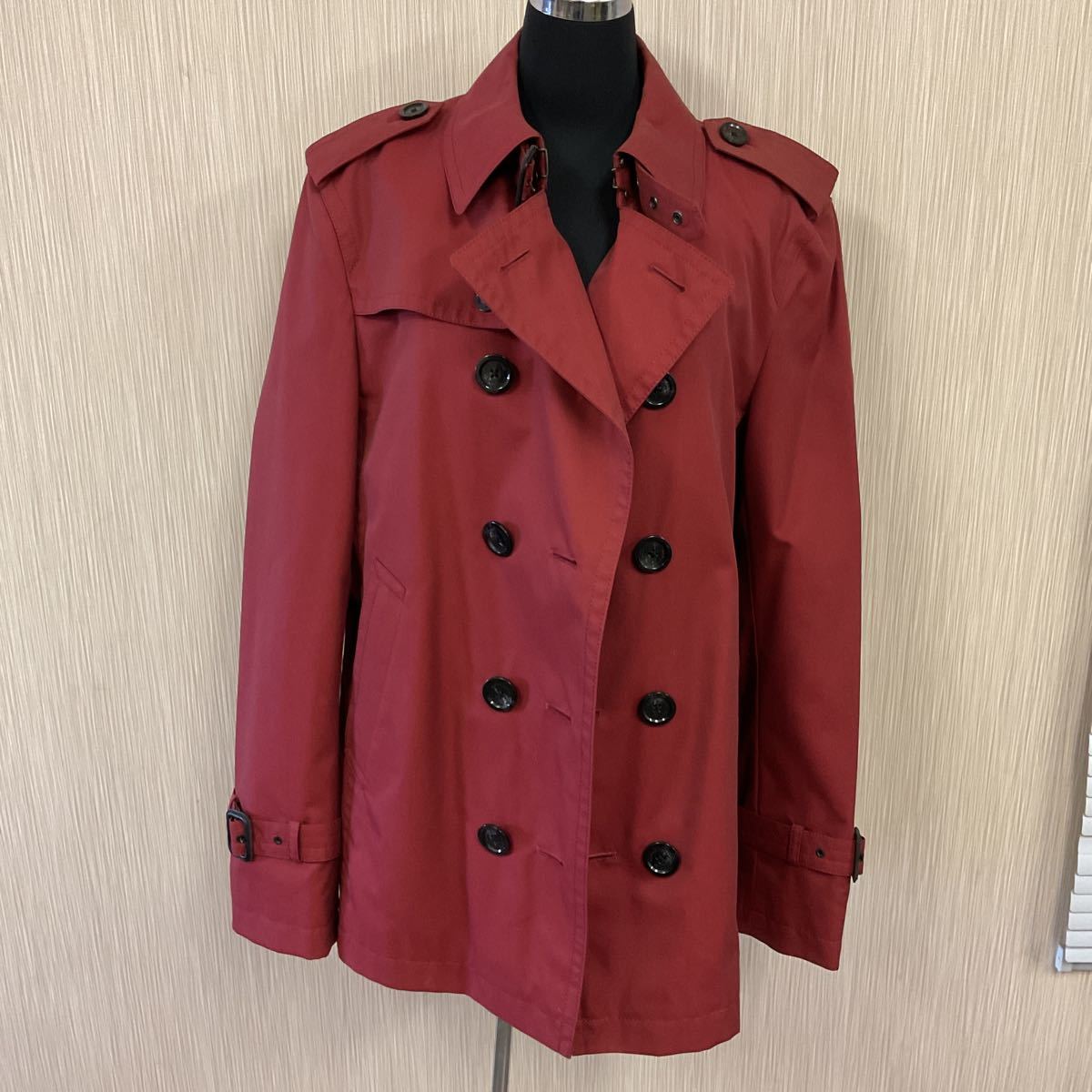 HT20-100 BURBERRY BLACK LABEL バーバリーブラックレーベル トレンチコート レディース サイズL 肩幅約44cm 着丈約68cm 