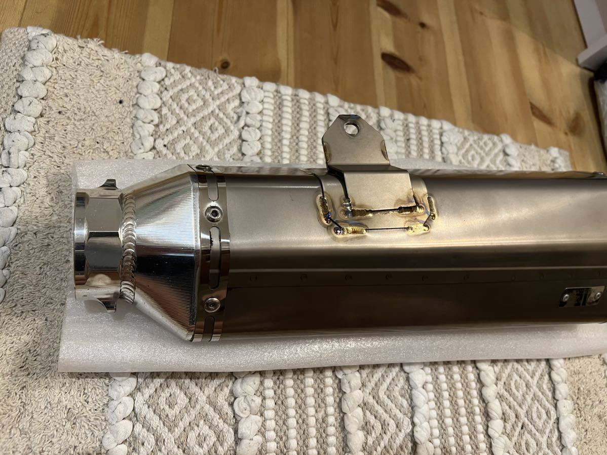 1円スタート! 汎用 K-FACTORY 新型ヘキサゴン チタン サイレンサー