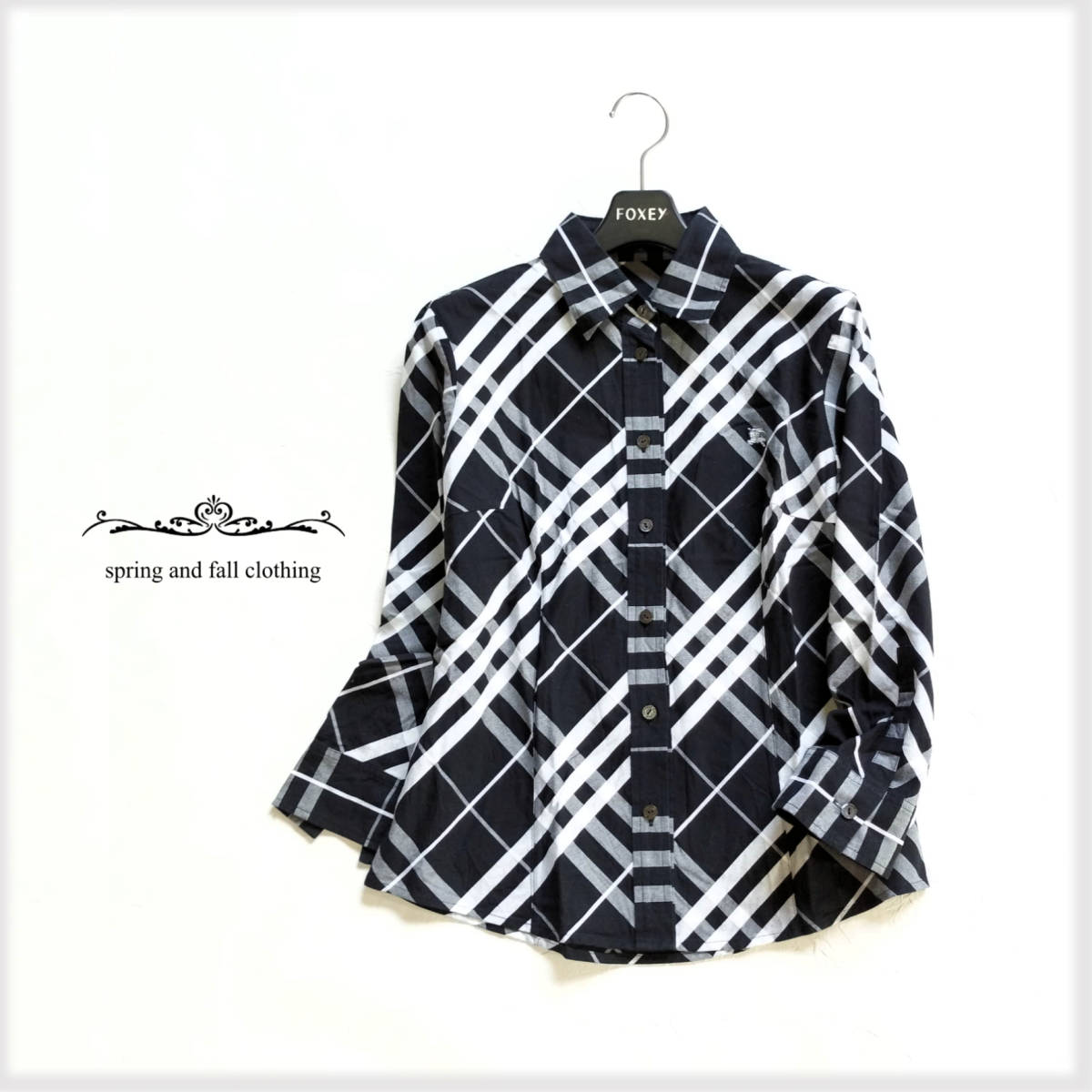美品♪BURBERRY LONDON. バーバリー ロンドン＊コットン100％ バイアス