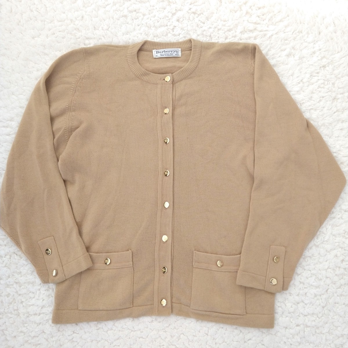 美品♡ Burberrys 金ボタン　グレー　ブレザー　ウール 良品 BURBERRYS バーバリーズ 金ボタン ゴールドボタン クルーネック