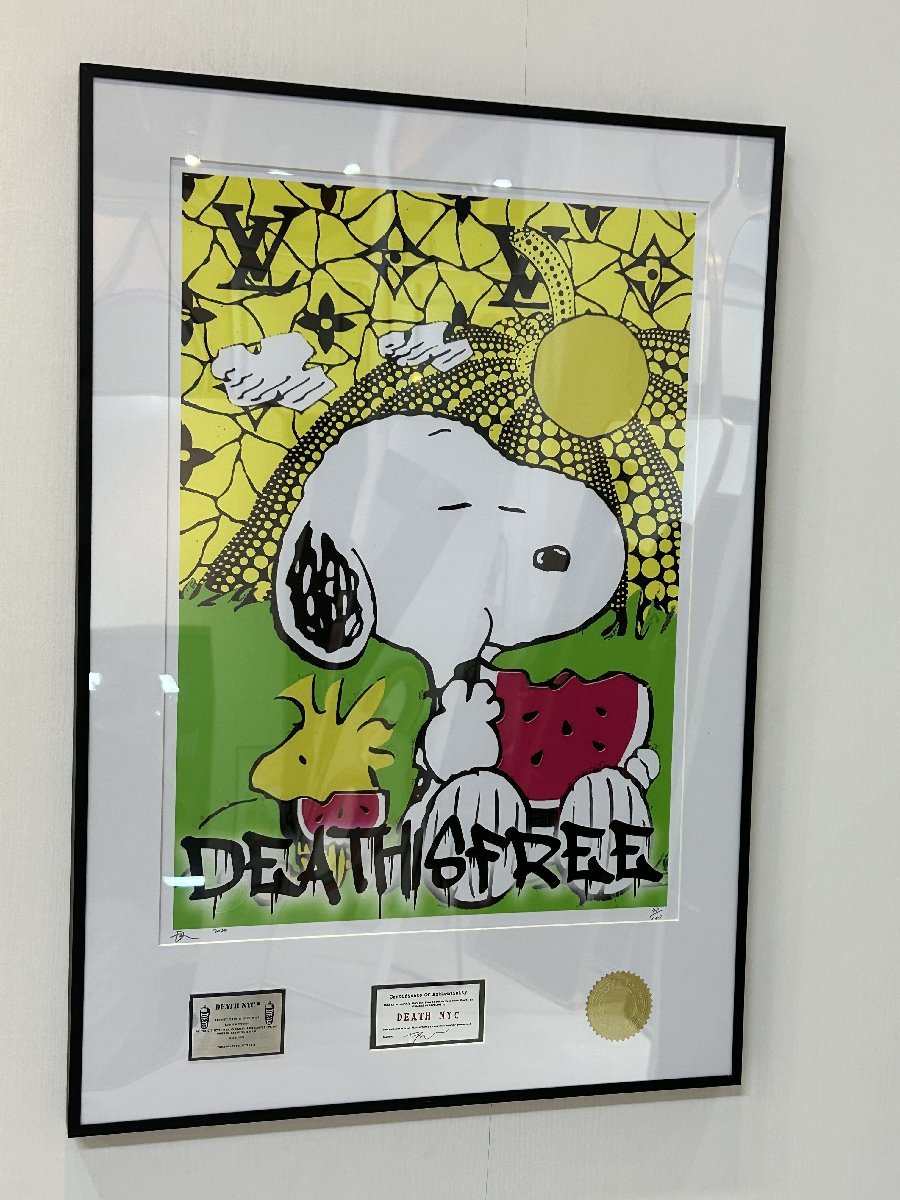 DEATH NYC 額付き 世界限定100枚 アートポスタ スヌーピー SNOOPY DEATH NYC 額付き 世界限定100枚 アートポスタ スヌーピー SNOOPY