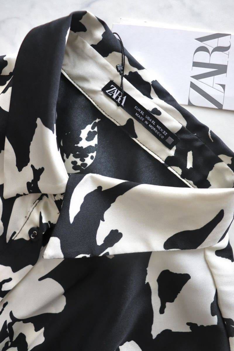 ZARA ザラ 大人素敵 シャツ ワンピース フラワープリント 花柄