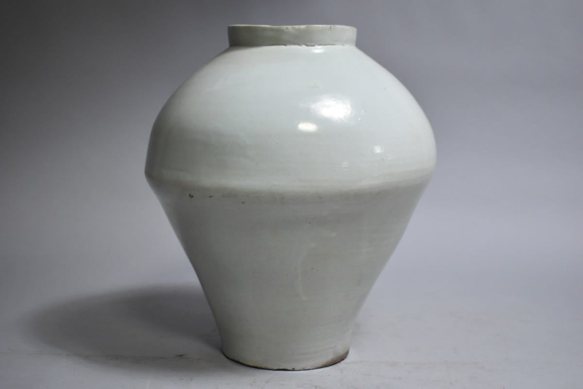 李朝 大壺 韓国 李朝中期 ベタ底 アンティーク 古美術 骨董