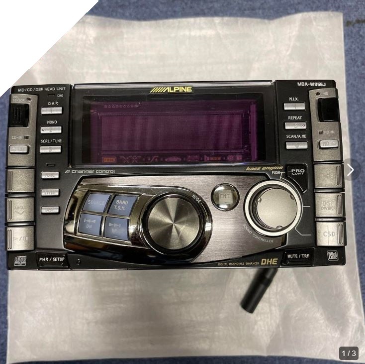 アルパイン MDA-W955J 2DIN CD MD オーディオ プレーヤー デッキ 動作