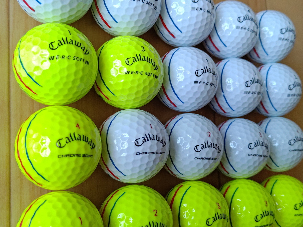 美品】ロストボール Callaway CHROME SOFT ＆ ERC SOFT トリプル