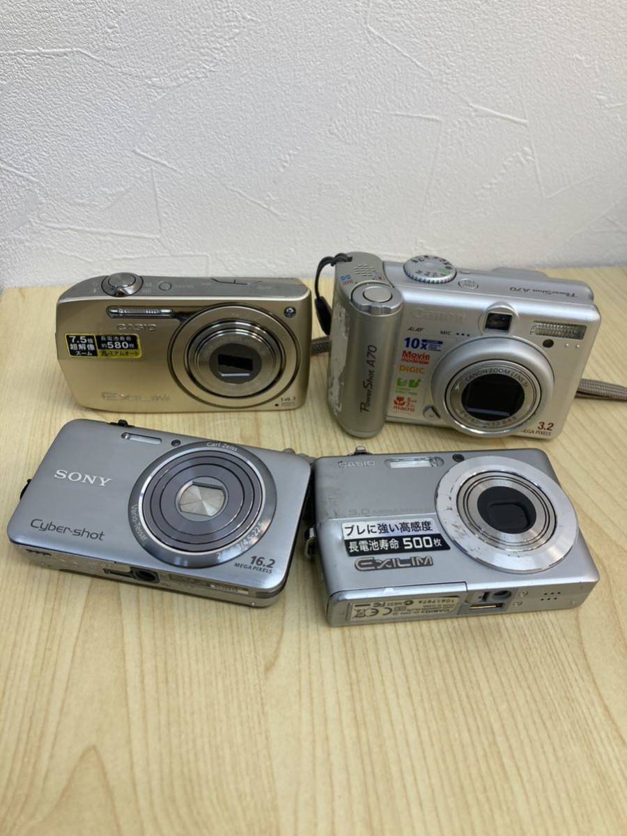 Canon Pentax Sony まとめて4台デジタルカメラ デジカメ CASIO、Canon、SONY、4台まとめて ご覧頂きありがとうござい