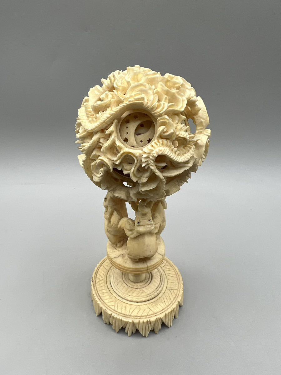 N0534天球儀 白材芯料 彫刻 中国美術 重量145g 中国美術 ⁄ 香り天球