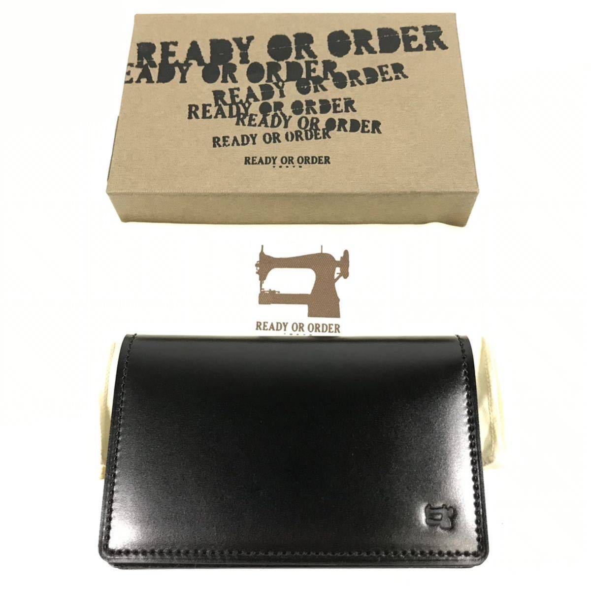 未使用【レディオアオーダー】本物 READY OR ORDER 名刺入れ カードケース 定期入れ コードバン メンズ レディース 日本製 箱 送料520円 3