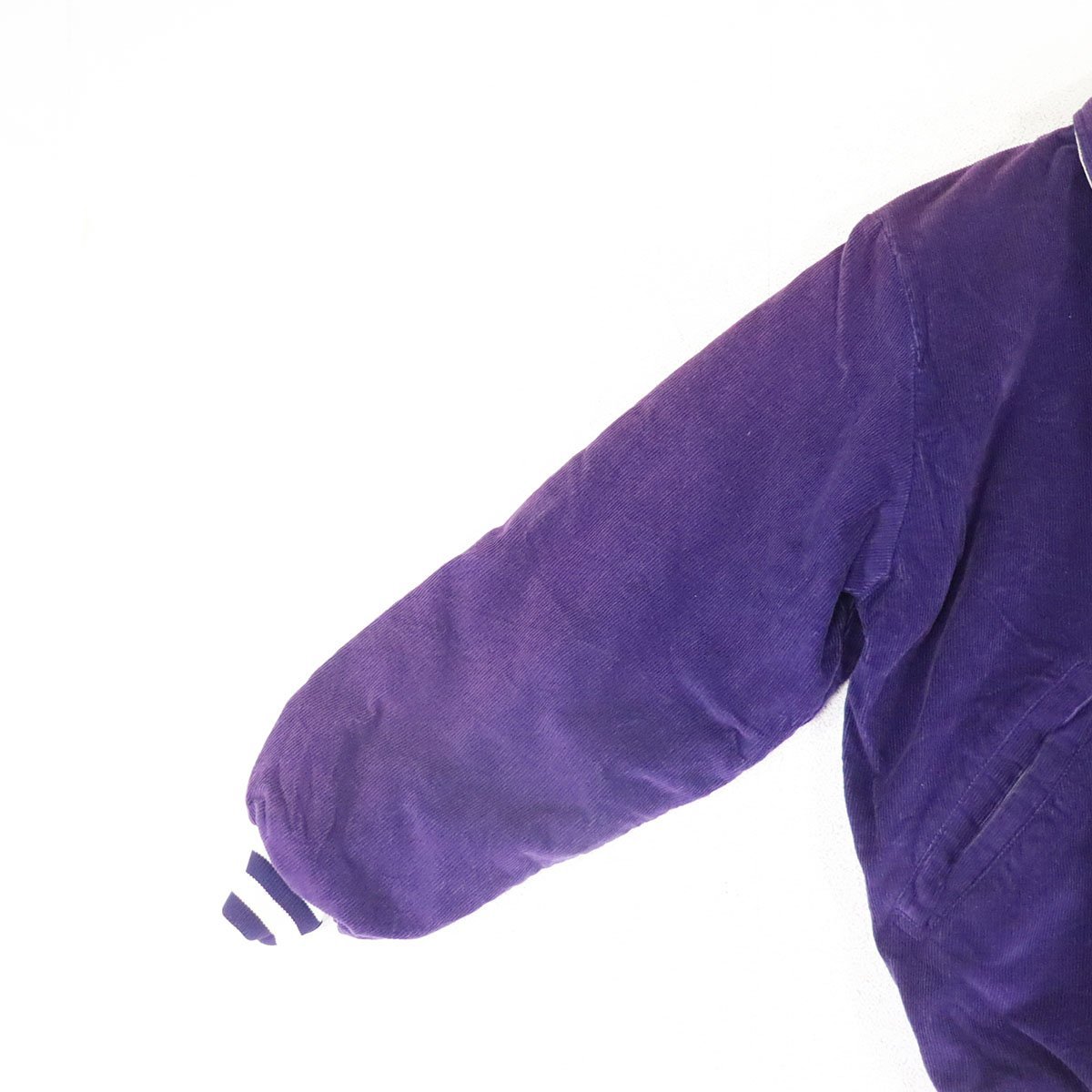 F5K/R4.18-1　80s~　ビンテージ　USA製　Birdie　コーデュロイスタジャン　裏キルティング　ブルゾン　ジャンパー　メンズ　L　パープル