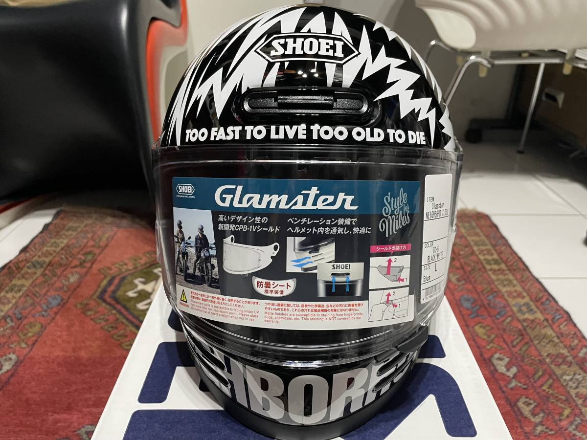 新品未使用 SHOEI Glamster NEIGHBORHOOD DSC Death Spray Custom L