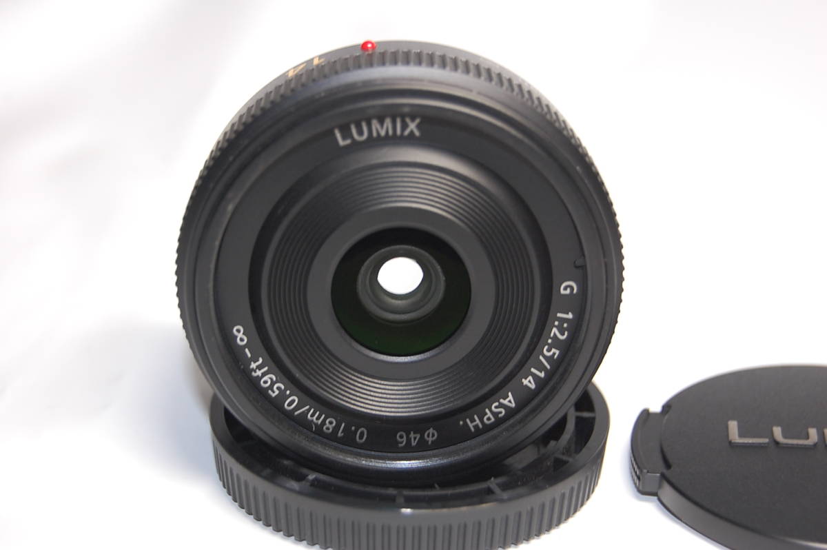 パナソニック Panasonic LUMIX G 14mm F2.5 ASPH. グレー （H-H014） 美品